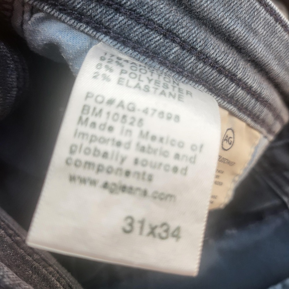 AG Adriano Goldschmied Jeans Mens 31x34 Gray The Everett Slim Straight Stretch - Picture 5 of 9